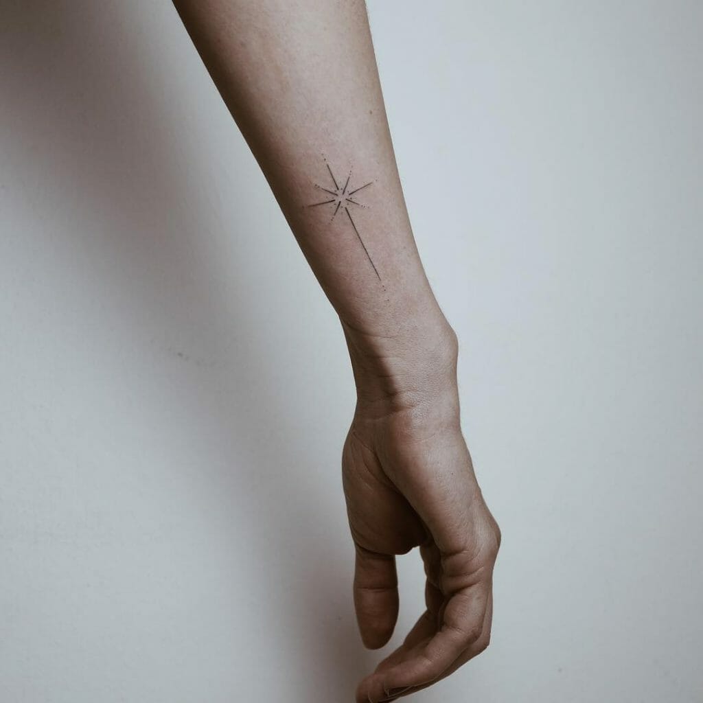 Shooting Star Tattoo on Wrist