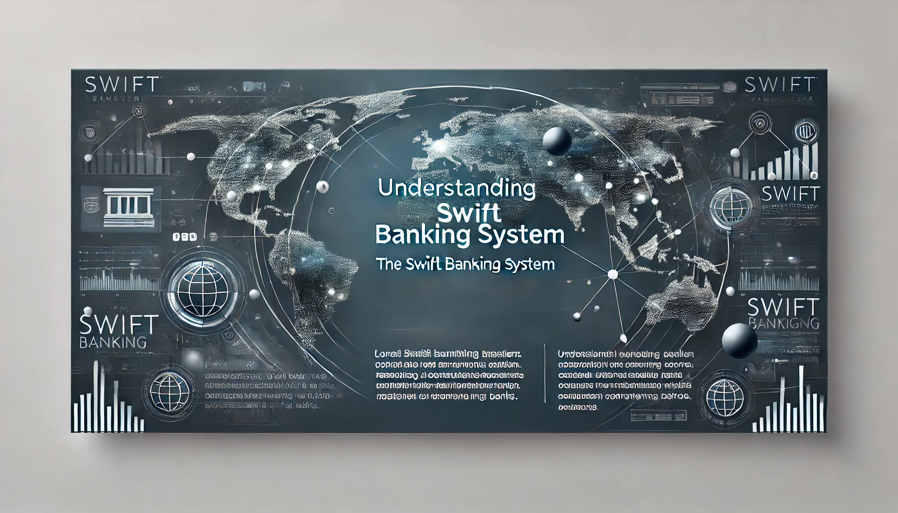 Banner image showing global connectivity for an article on understanding the SWIFT banking system