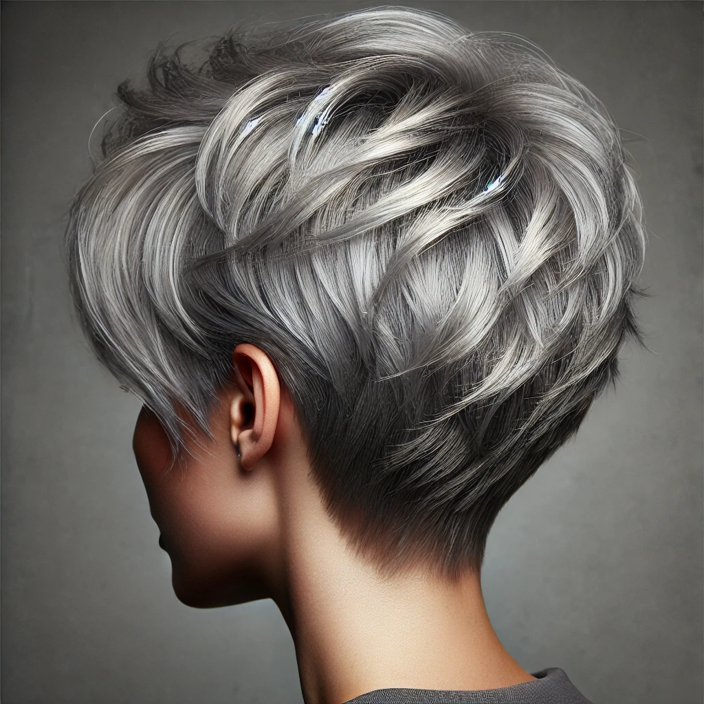 Natural Silver Textured Pixie