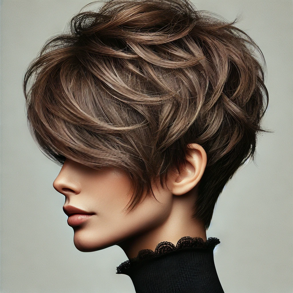 Voluminous Pixie Bob Cut