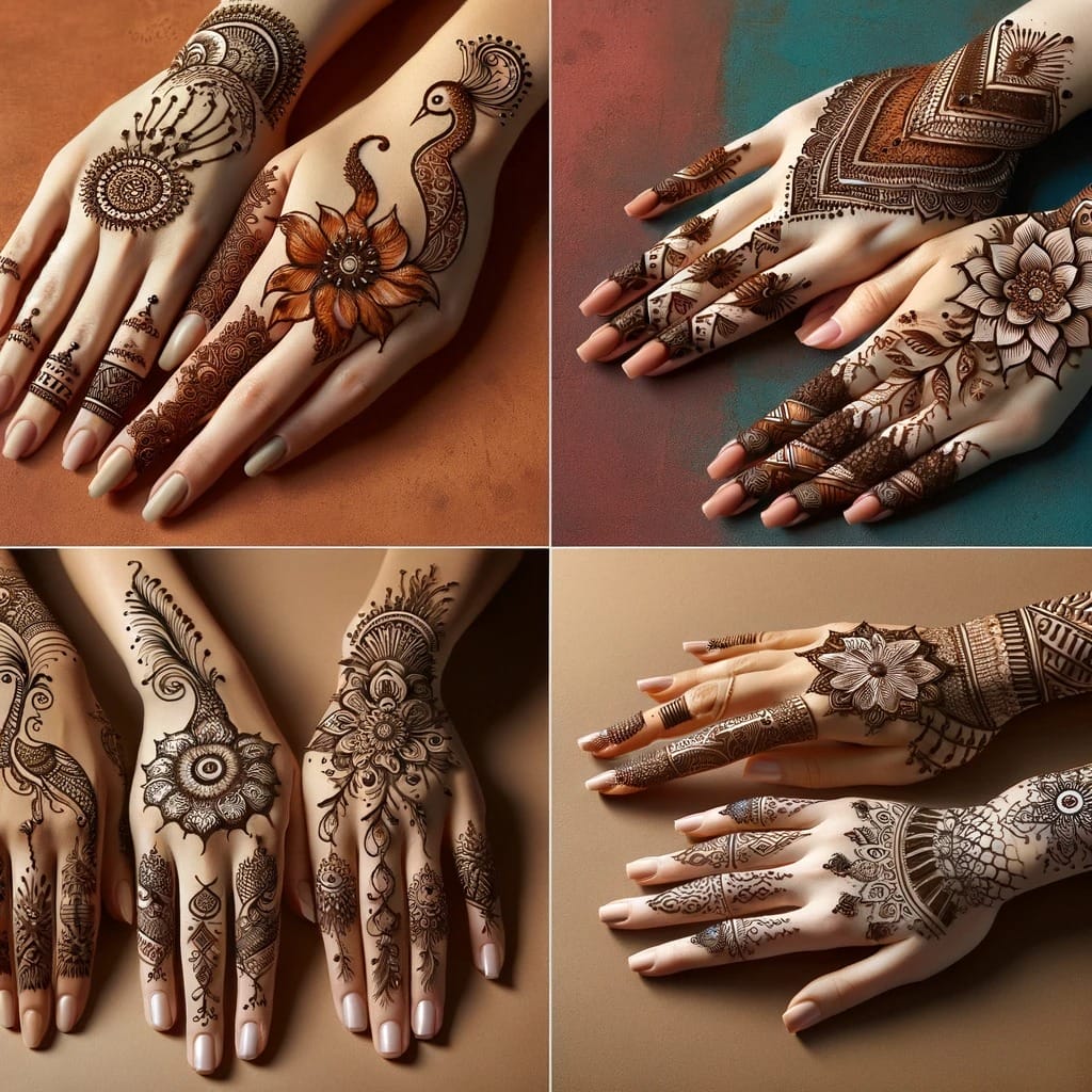 Different types of mehndi designs