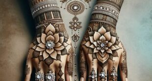 elegant bridal mehndi design showcasing a mix of 2024 trends