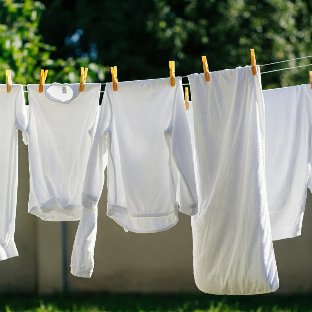 Freshly laundered clothes and bedding to remove fungal spores.