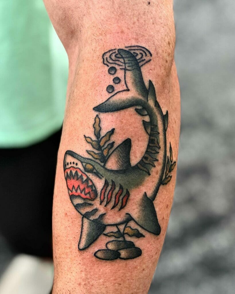 Vintage Style Traditional Shark Tattoo