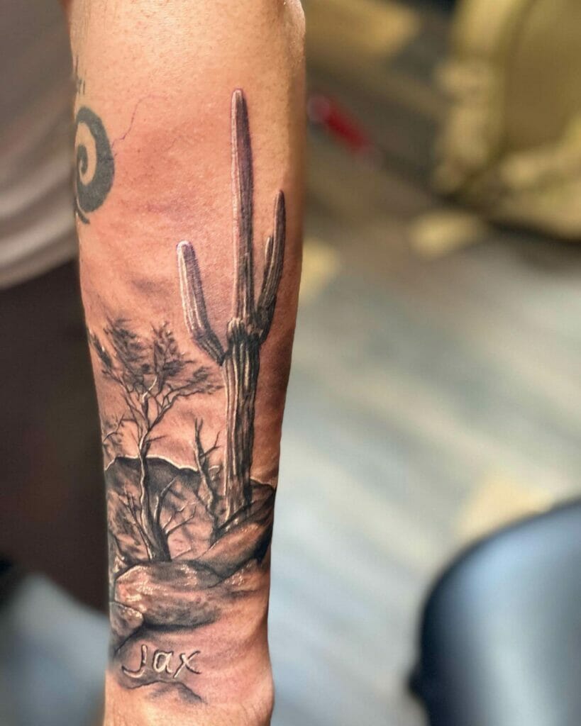 Desert Tattoo Sleeve Ideas