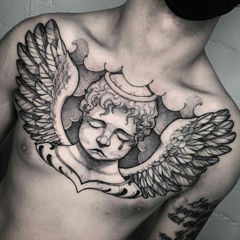 Crying Angel Tattoo