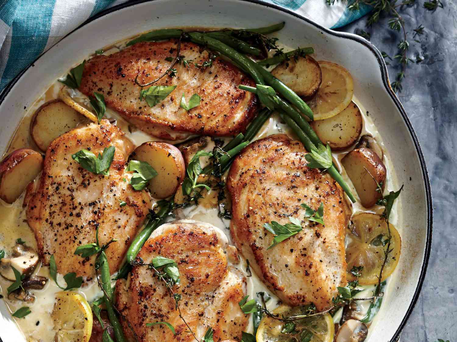 Weeknight Lemon Chicken Skillet Dinner