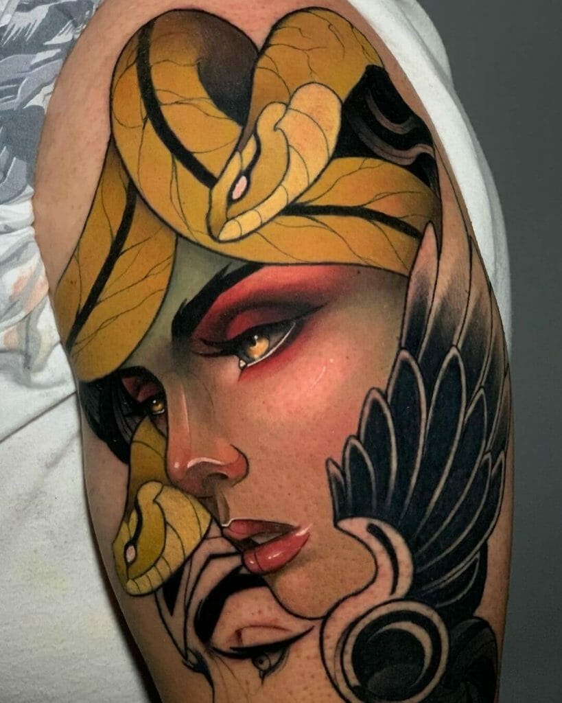 Neo Traditional Medusa Tattoo