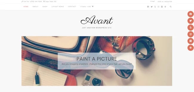 Free WordPress blog theme: Avant