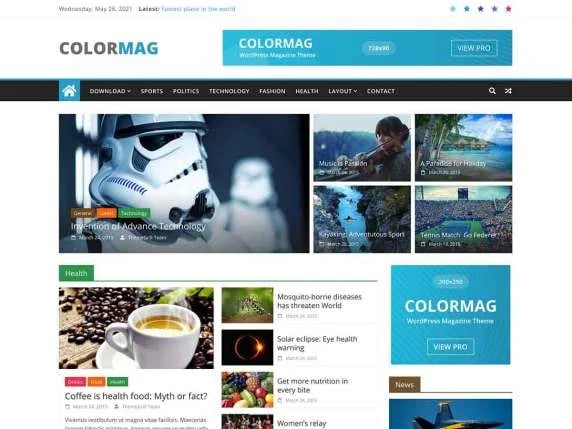 Free WordPress theme for bloggers: Go