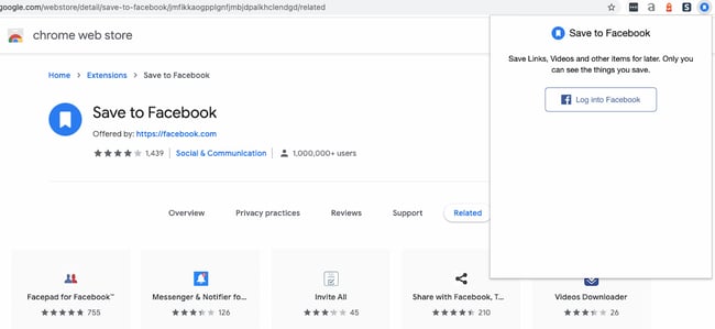 Chrome Extensions for Social Media: Save to Facebook