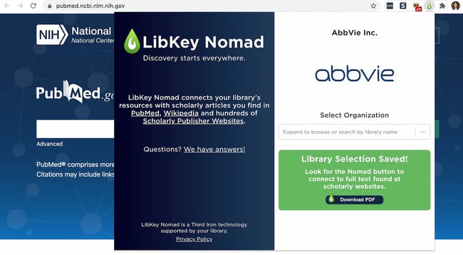 Chrome Extensions for Content Sourcing: LibKey Nomad