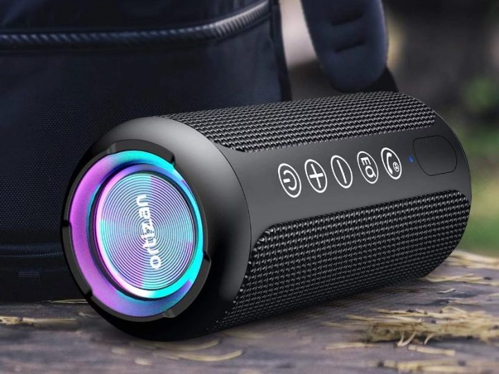 The Artisan portable speaker with its control buttons displayed outside.