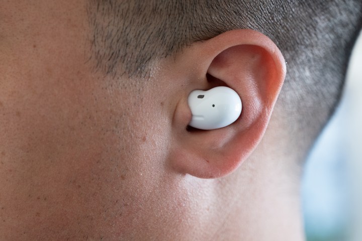 Samsung Galaxy Buds Live, worn in the ears.