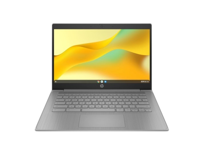 HP Chromebook 14a-ne0047nr laptop product image with white background. 