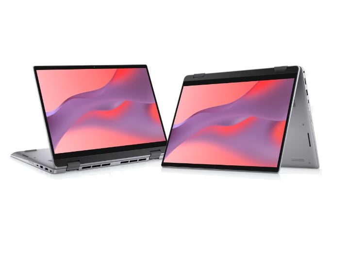 A view of the Latitude 5430 Chromebook in two of its configuration modes.