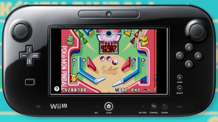 Pokemon Pinball is being played on the Wii U.