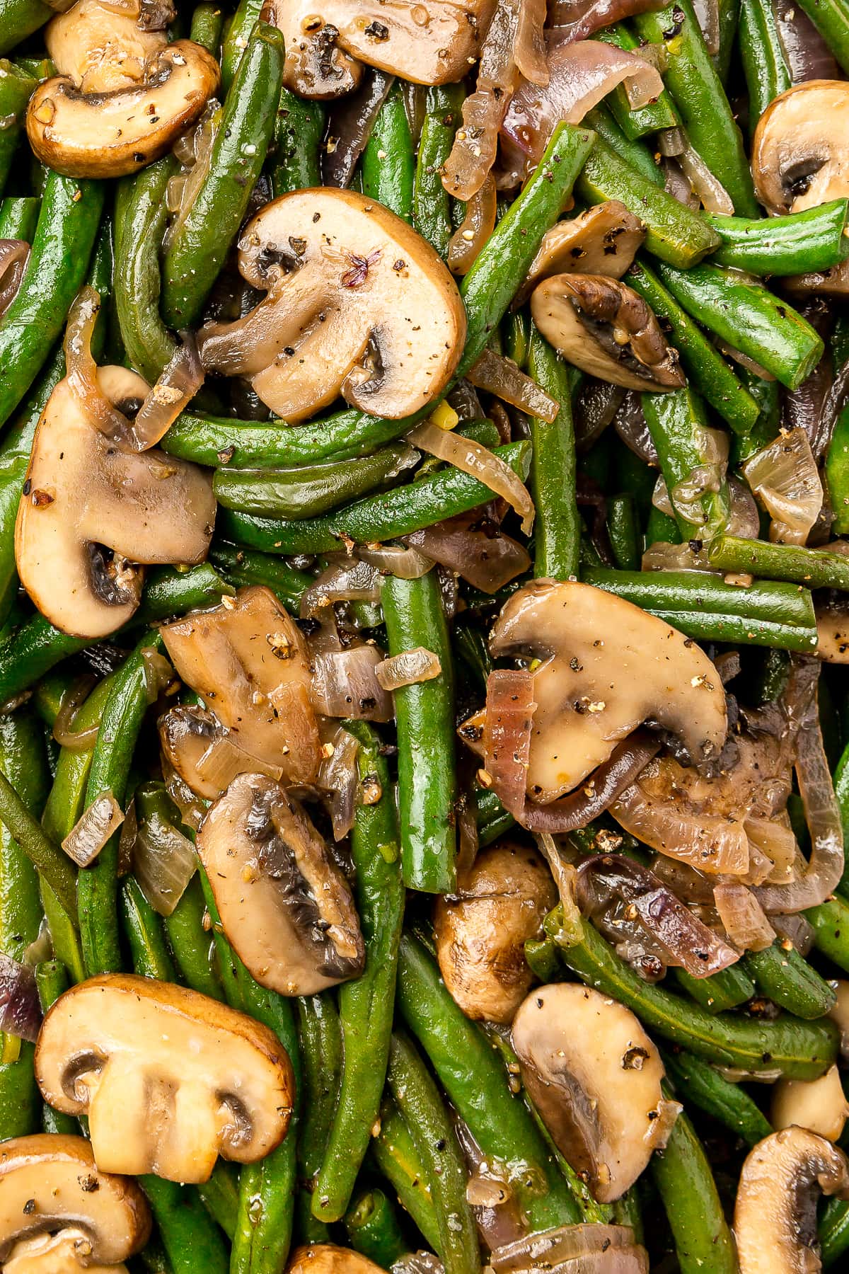 Green Beans with Mushrooms