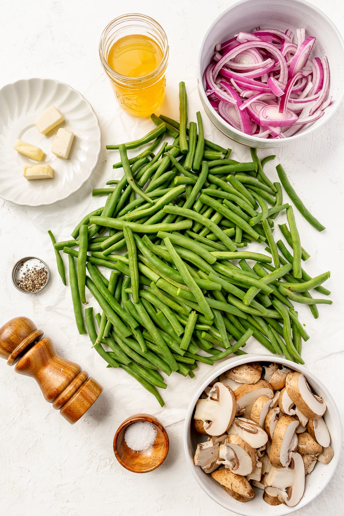 Green Beans and Mushrooms Ingredients