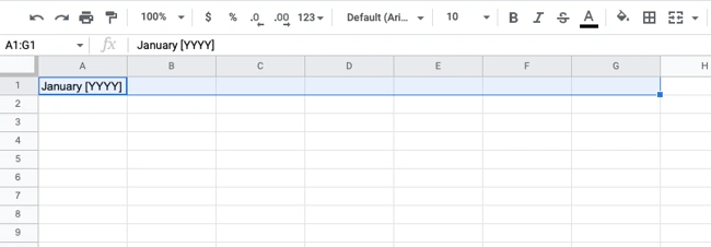 how to make a google sheets calendar: open spreadsheet