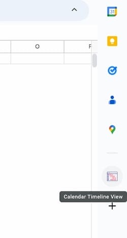 how to insert a calendar into google sheets: open calendar timeline view