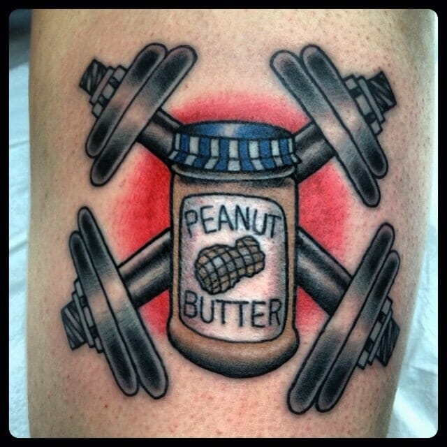 dumbbell tattoo