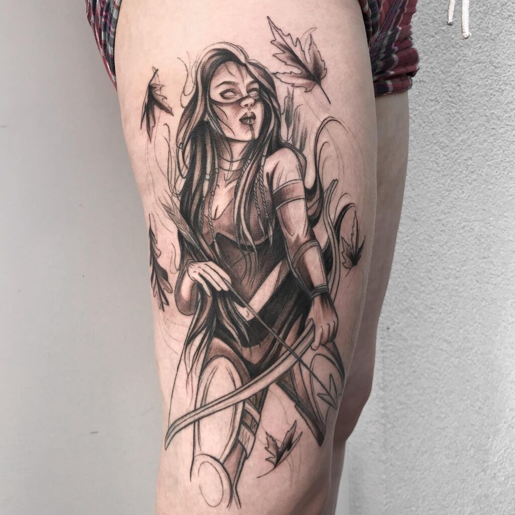 Female Warrior Tattoo