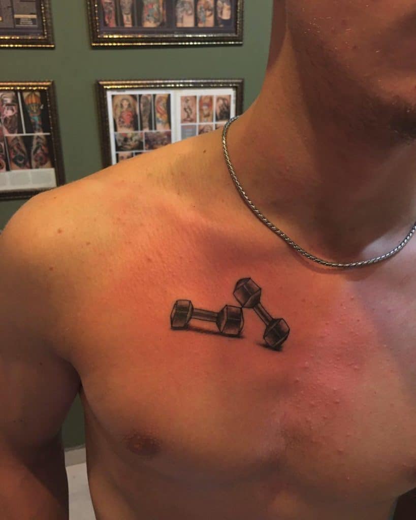 dumbbell tattoo