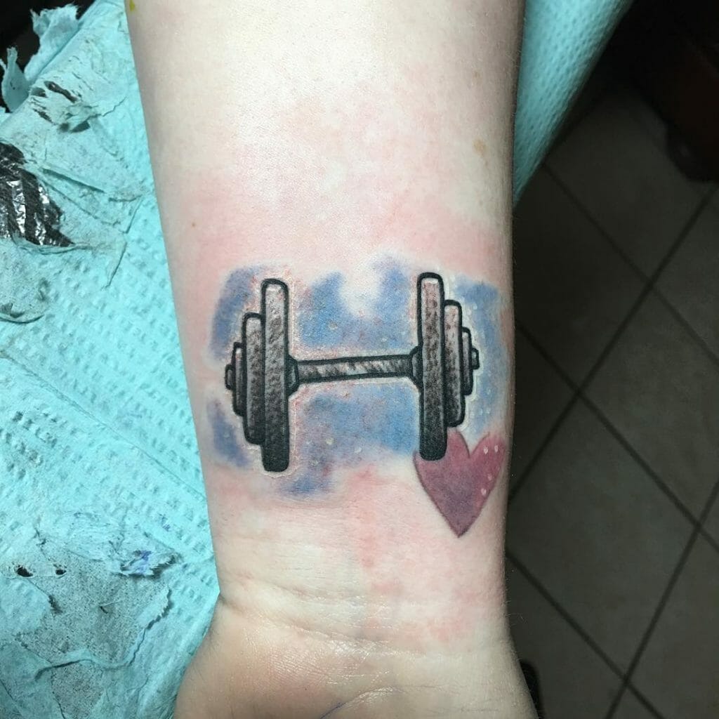 dumbbell tattoo