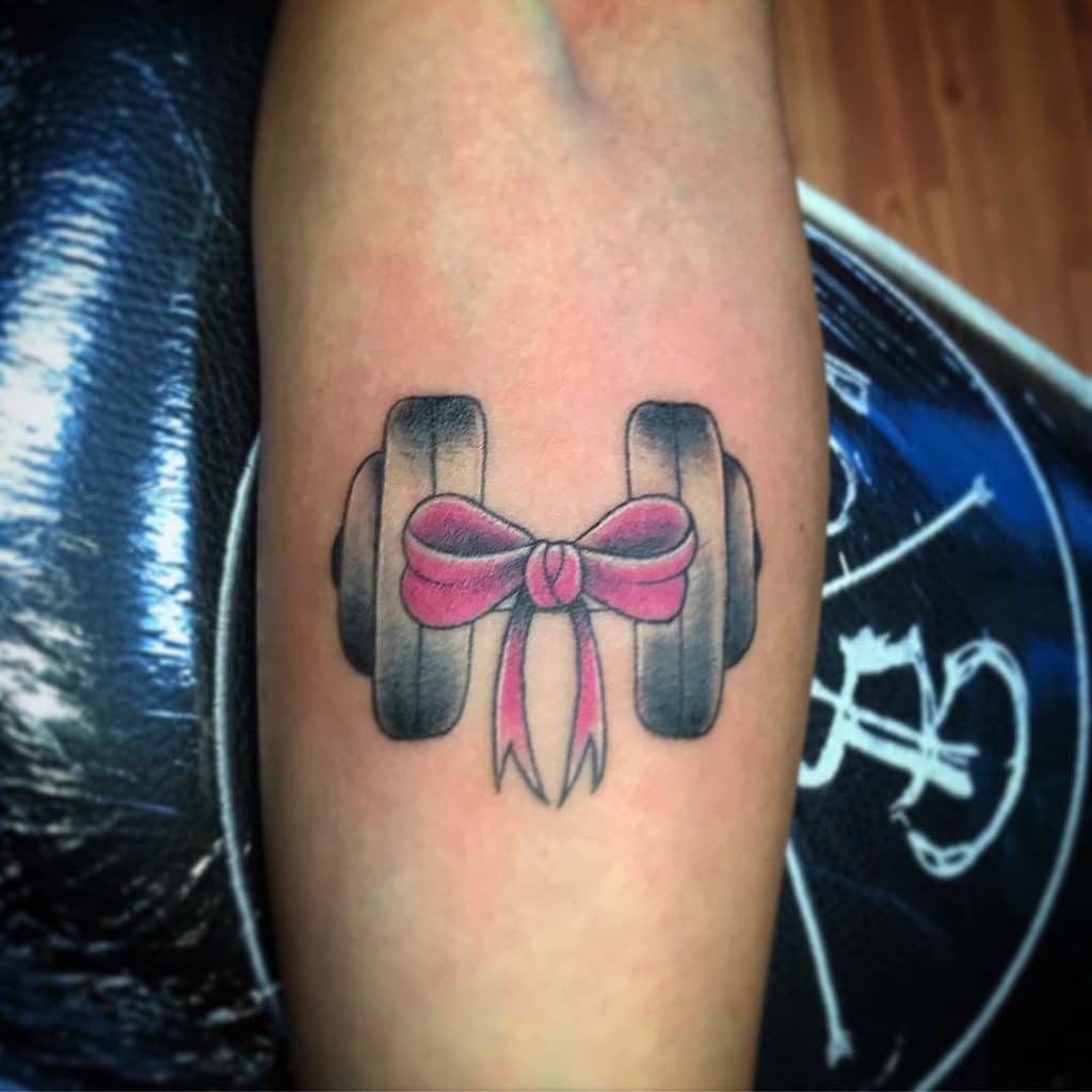 dumbbell tattoo