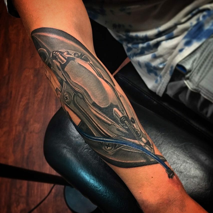 robot arm tattoo