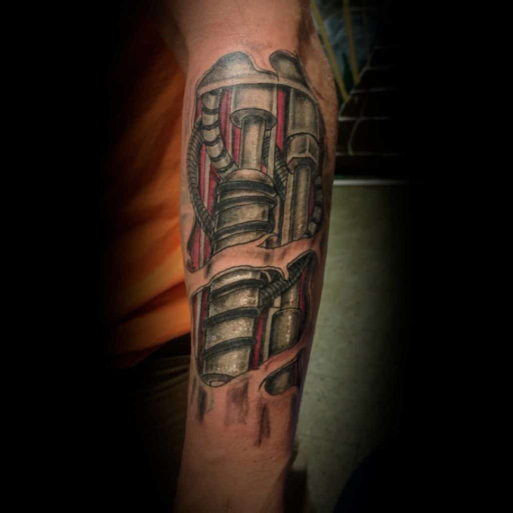 robot arm tattoo