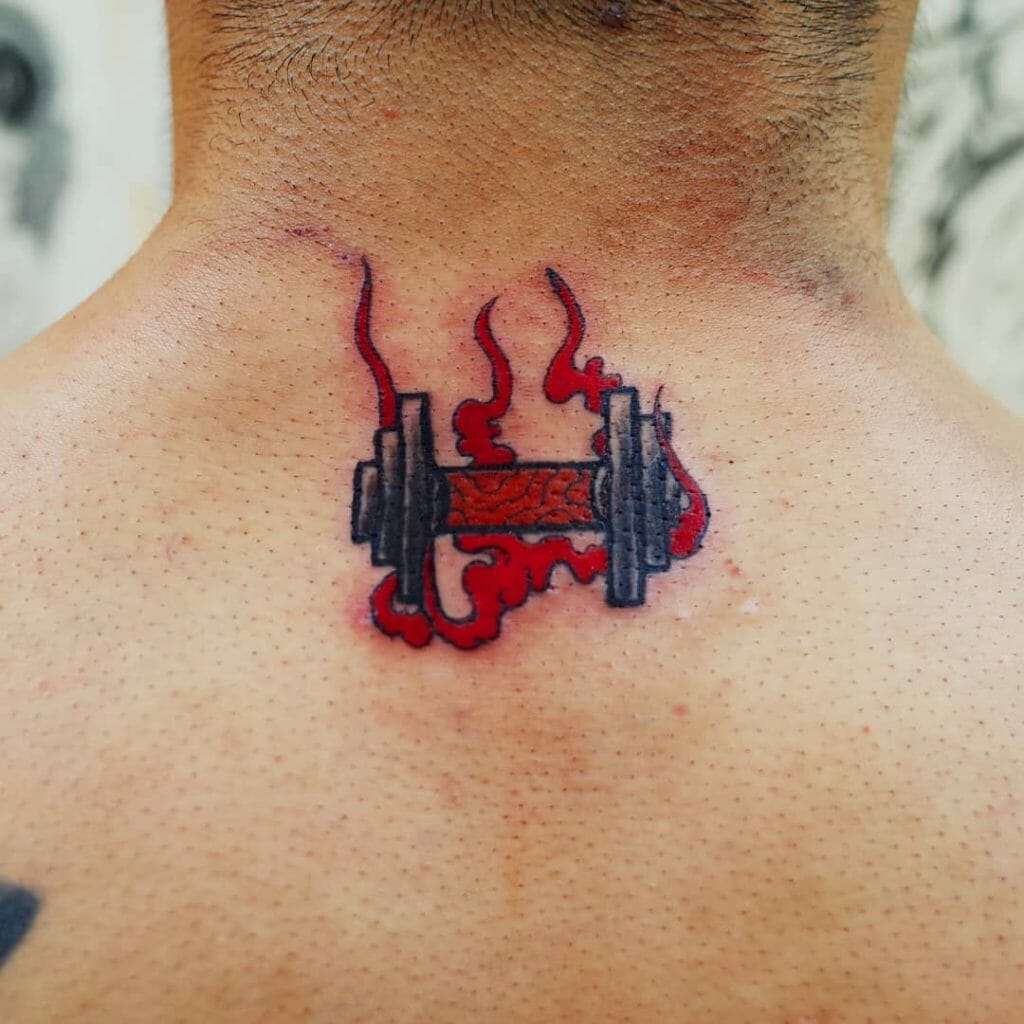 dumbbell tattoo