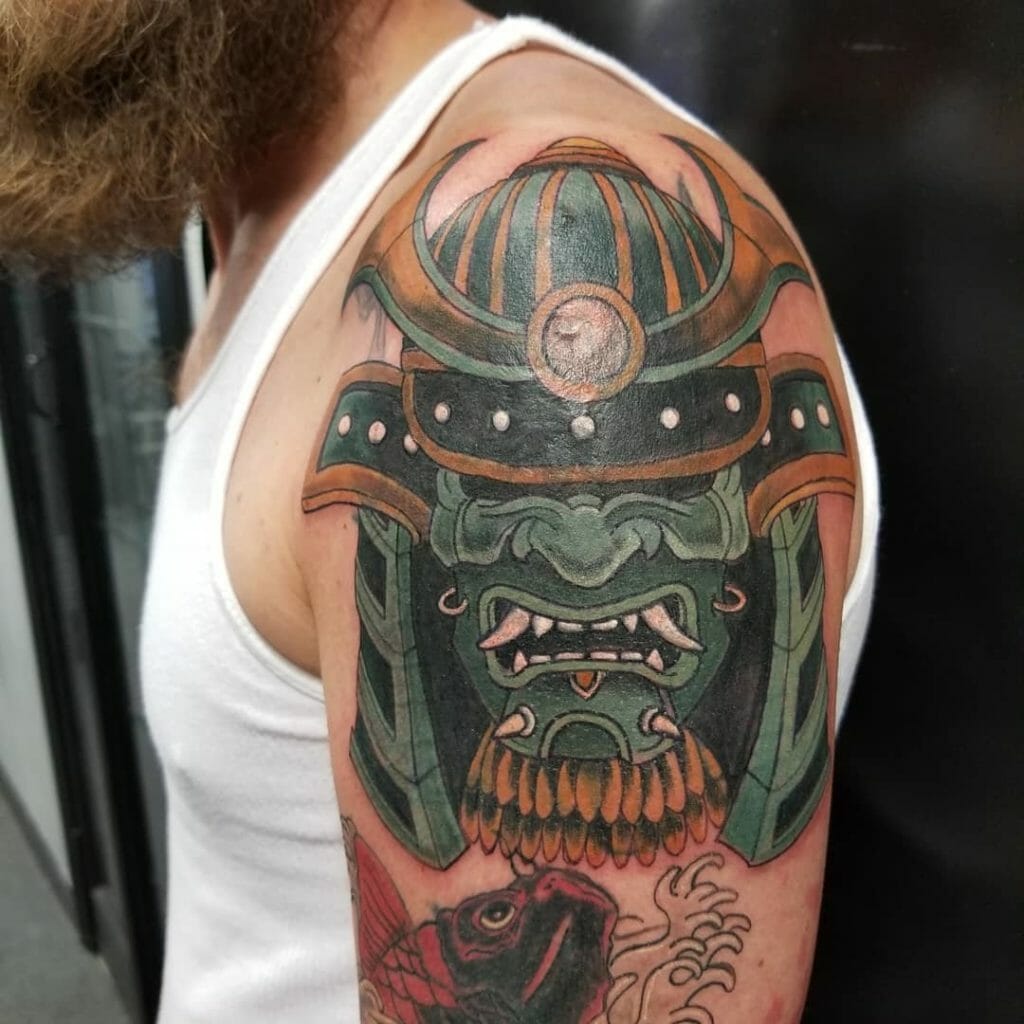 samurai mask tattoo