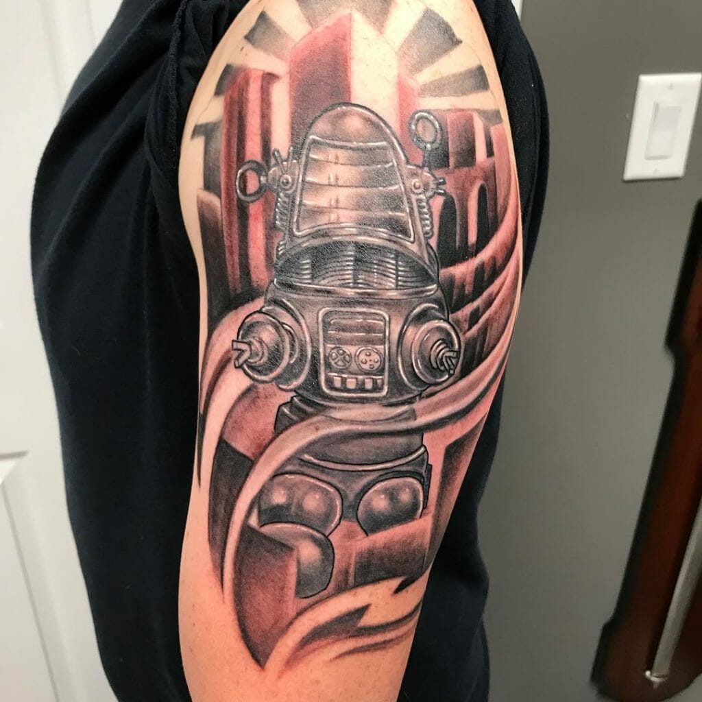 robot arm tattoo