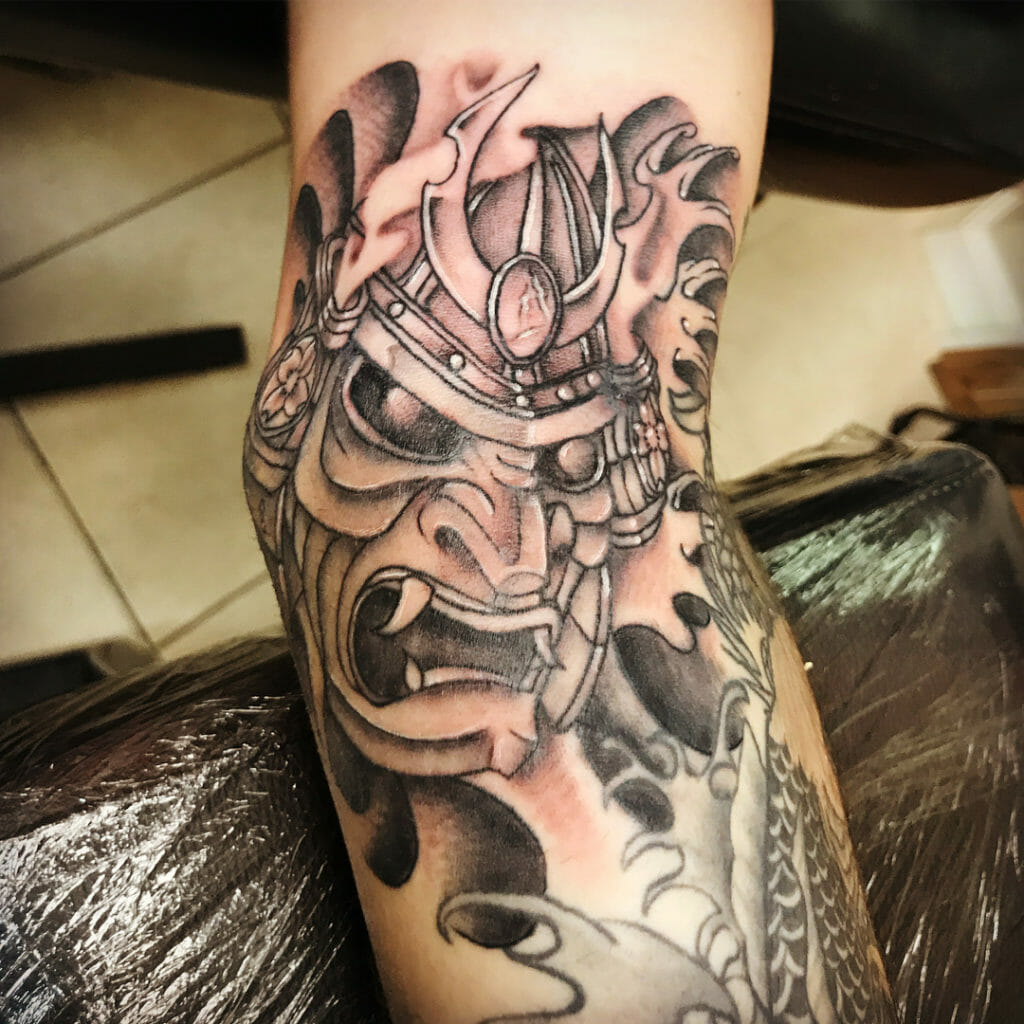 samurai mask tattoo