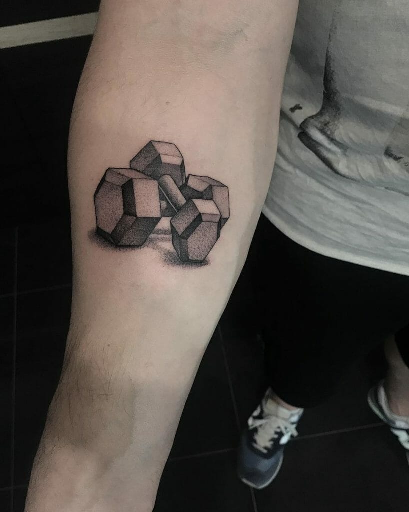 dumbbell tattoo