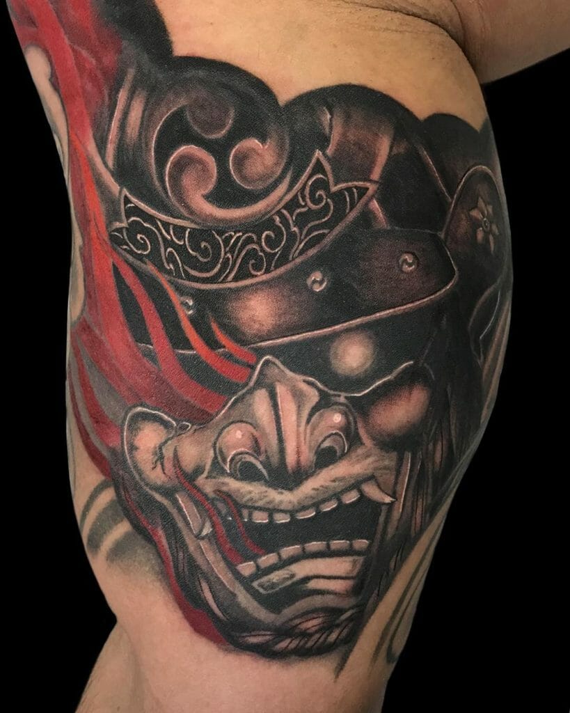 samurai mask tattoo