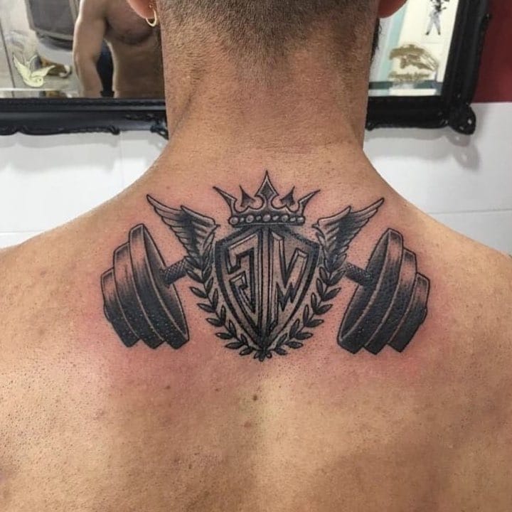 dumbbell tattoo