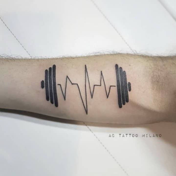 dumbbell tattoo