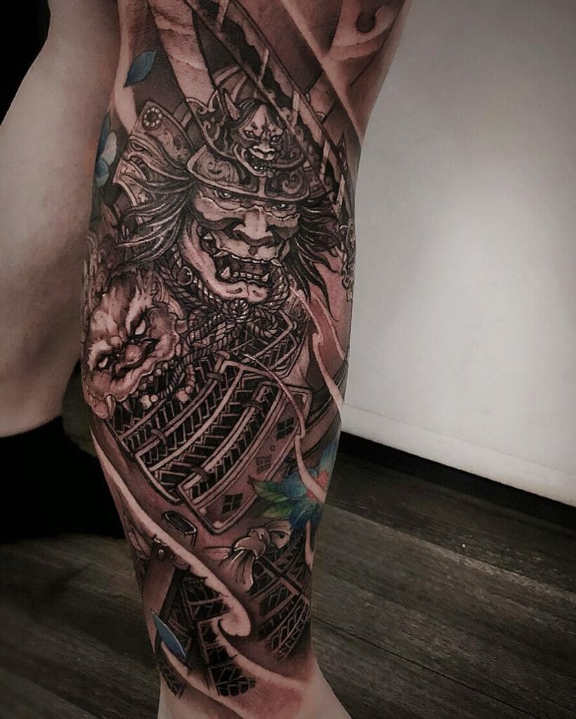 samurai mask tattoo