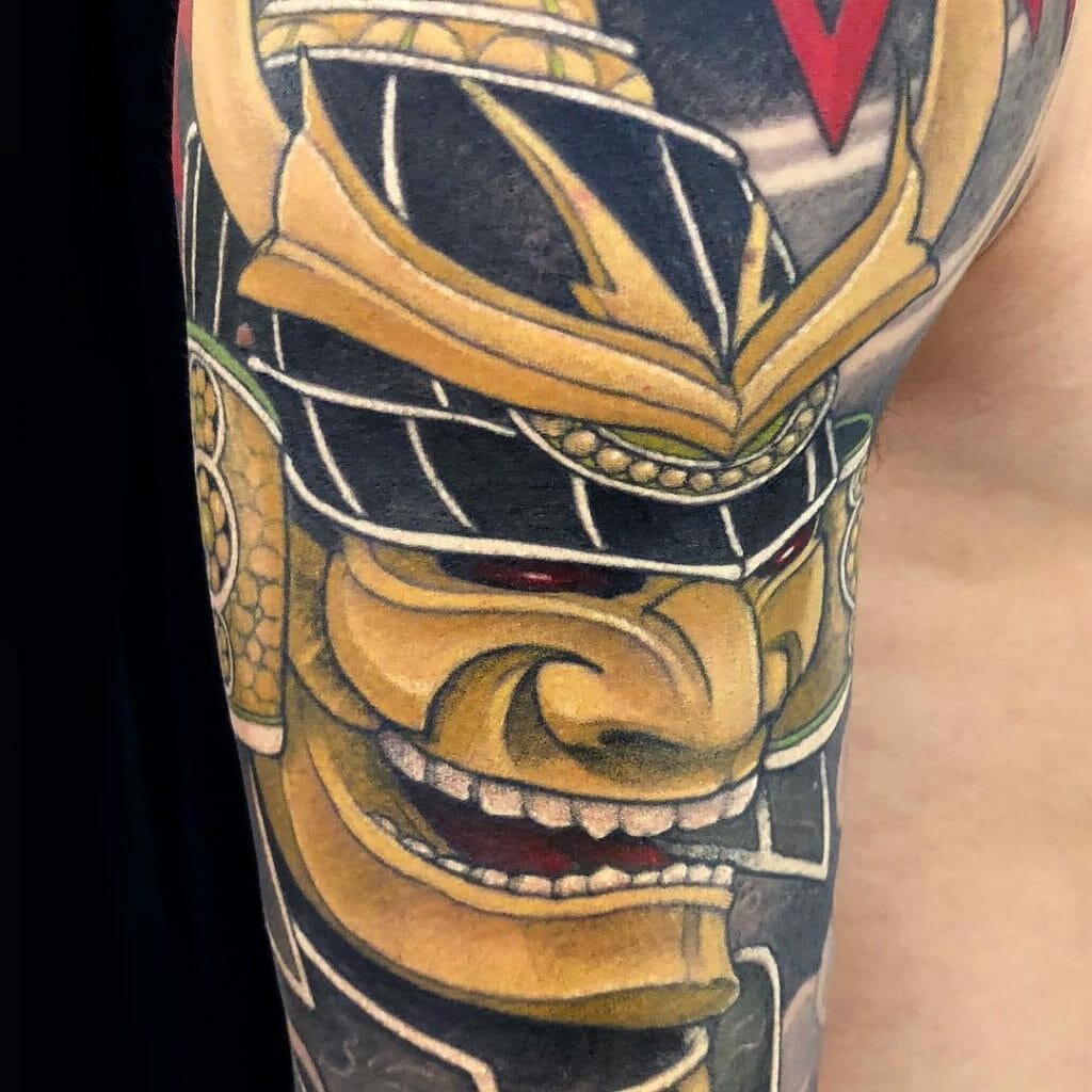 samurai mask tattoo