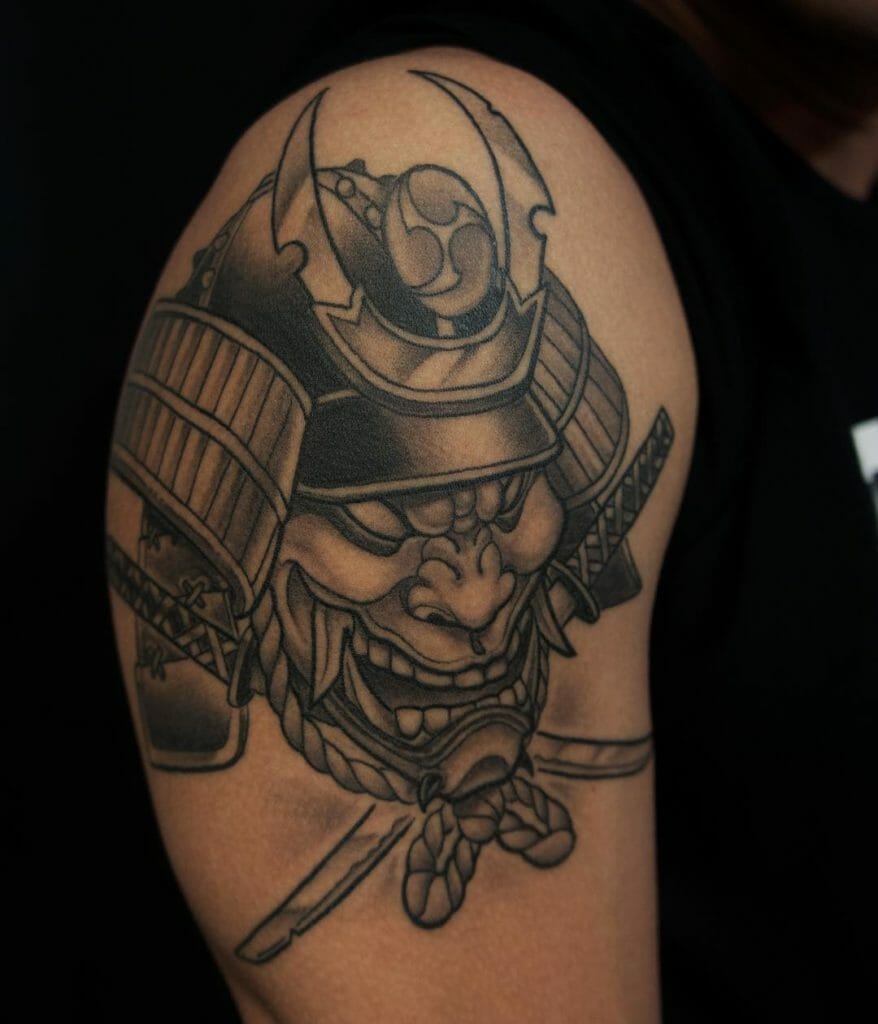 samurai mask tattoo