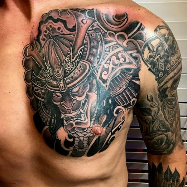 samurai mask tattoo