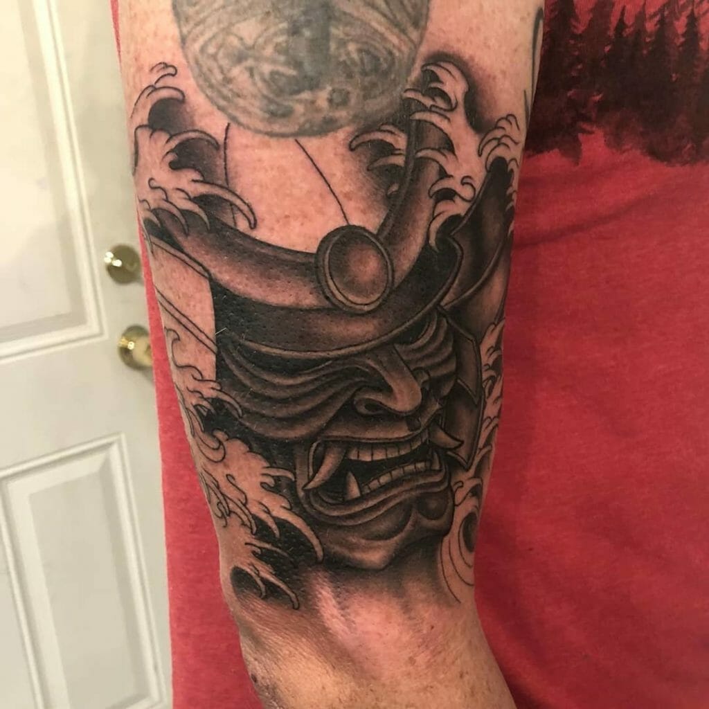 samurai mask tattoo