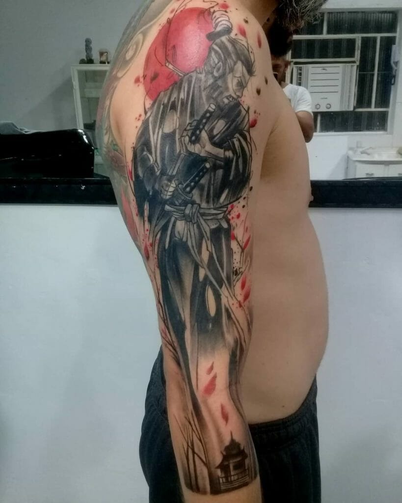 samurai mask tattoo