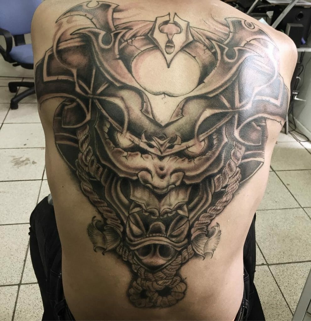 samurai mask tattoo