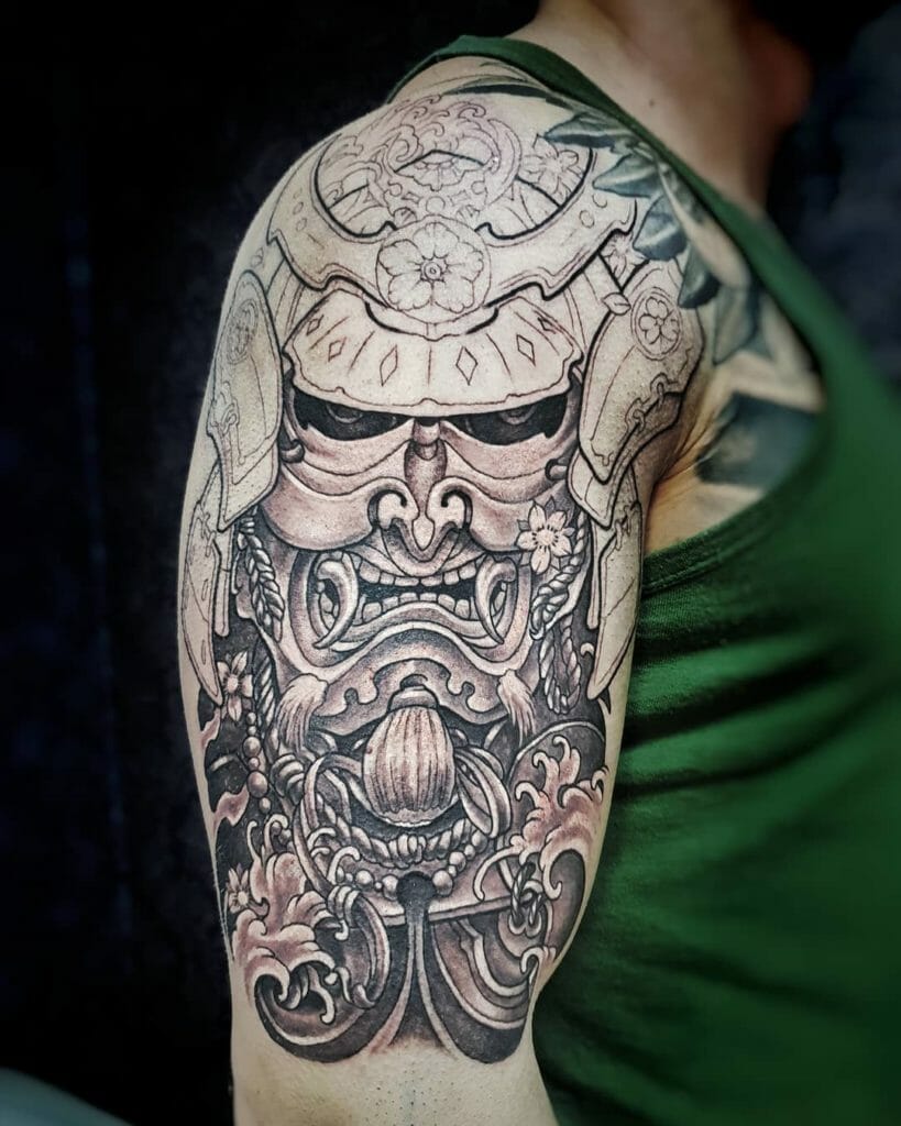 samurai mask tattoo