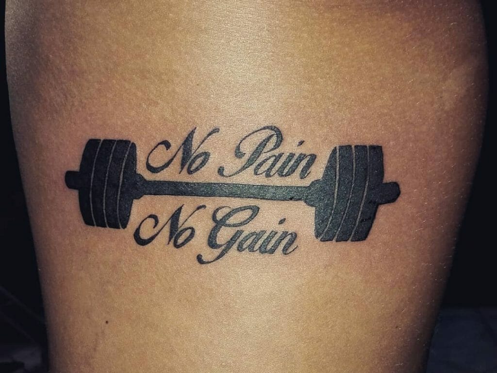 dumbbell tattoo