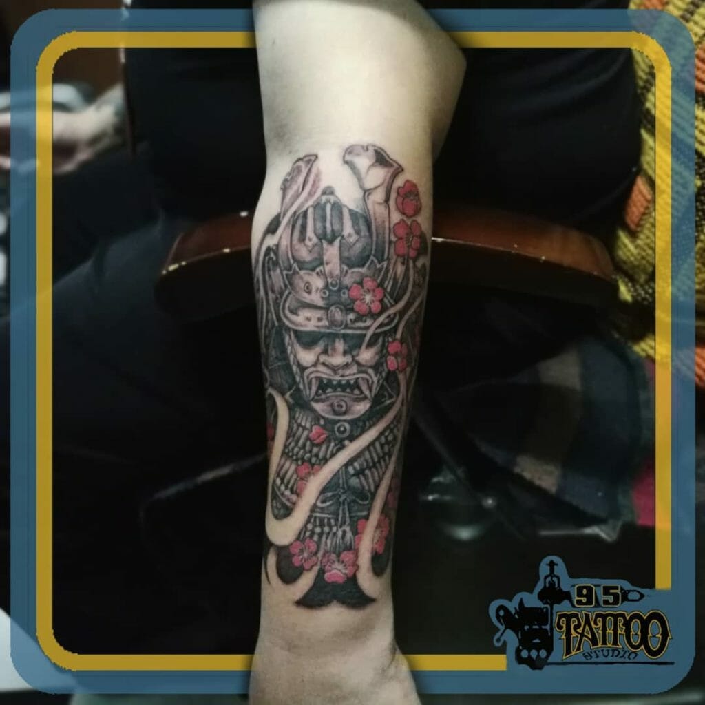 samurai mask tattoo